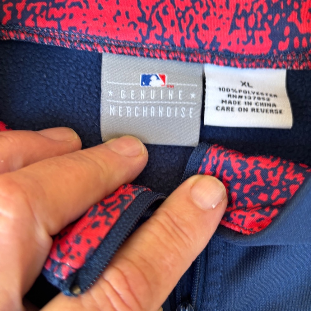Atlanta Braves MLB Genuine Merchandise Men's XL Blue 1/4 Zip Long Sleeve - Picture 4 of 8